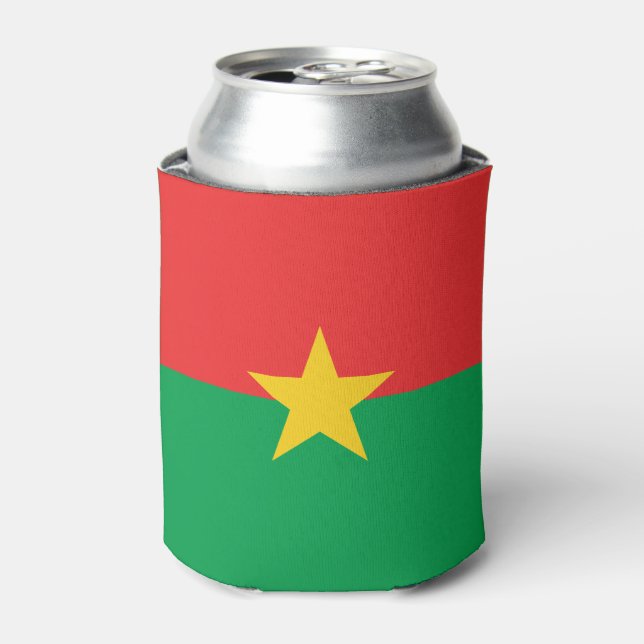 Patriotic Burkina Faso Flag Can Cooler (Can Front)