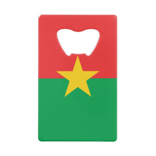 Patriotic Burkina Faso Flag Credit Card Bottle Opener