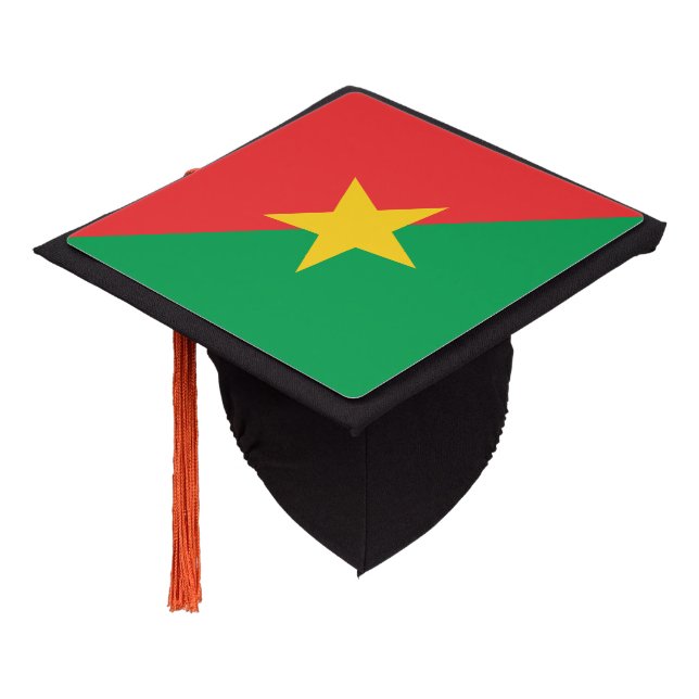 Patriotic Burkina Faso Flag Graduation Cap Topper (Angled)