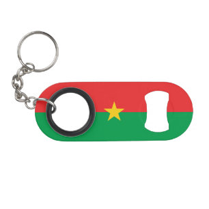 Patriotic Burkina Faso Flag Keychain Bottle Opener