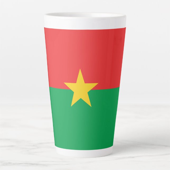 Patriotic Burkina Faso Flag Latte Mug (Front)