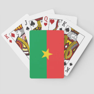 Patriotic Burkina Faso Flag Playing Cards