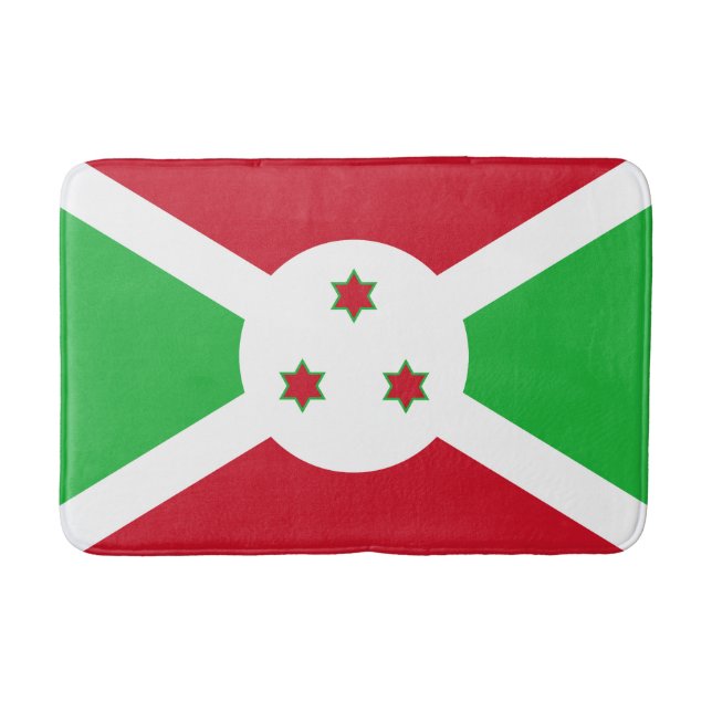 Patriotic Burundi Flag Bath Mat (Front)