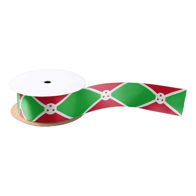 Patriotic Burundi Flag Satin Ribbon (Spool)
