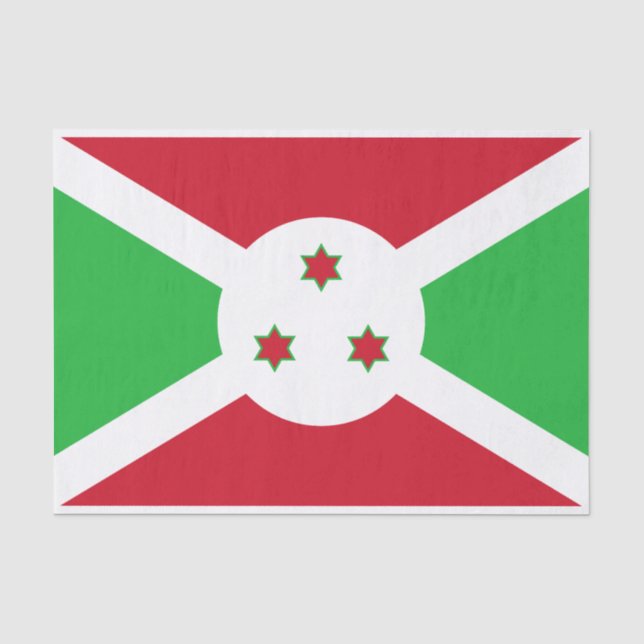 Patriotic Burundi Flag Tissue Paper (Front)
