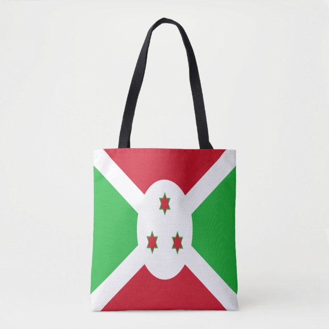 Patriotic Burundi Flag Tote Bag (Front)