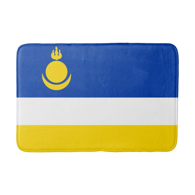 Patriotic Buryatia Flag Bath Mat (Front)