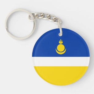 Patriotic Buryatia Flag Keychain
