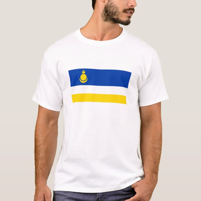 Patriotic Buryatia Flag T-Shirt (Front)