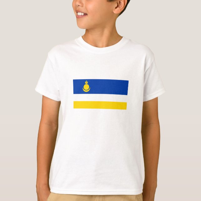 Patriotic Buryatia Flag T-Shirt (Front)