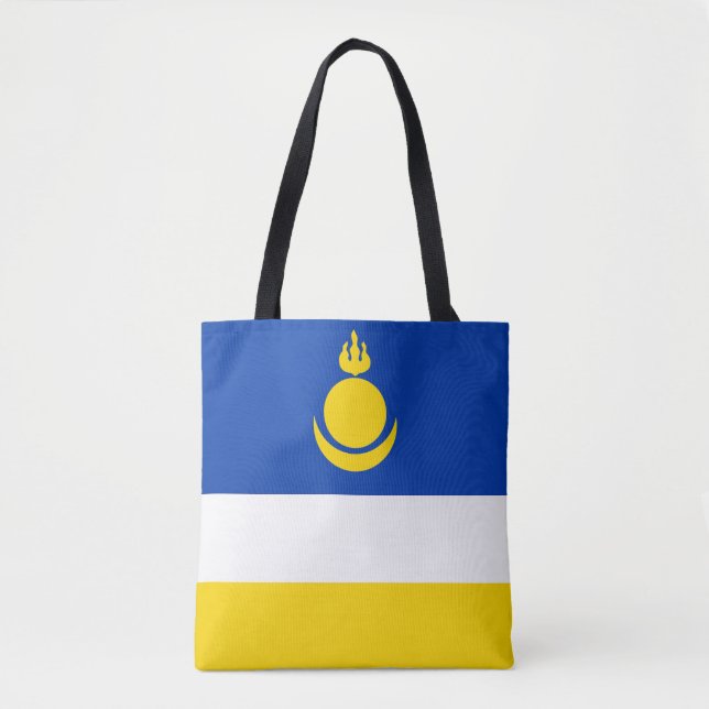 Patriotic Buryatia Flag Tote Bag (Front)