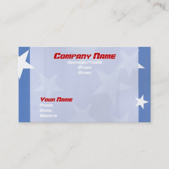 Patriotic Business Card (Front)