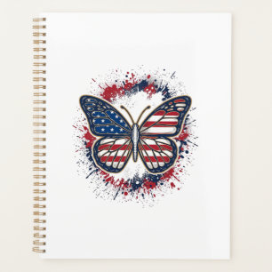 Patriotic Butterfly Vintage Engraving Vector Desig Planner