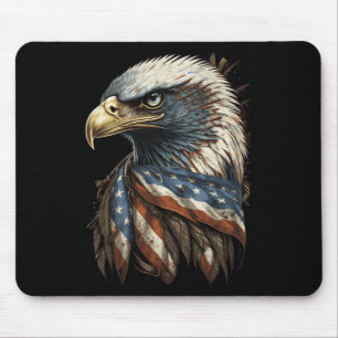 Patriotic Byld Eagle 4th Of July Men Usa American Mouse Pad