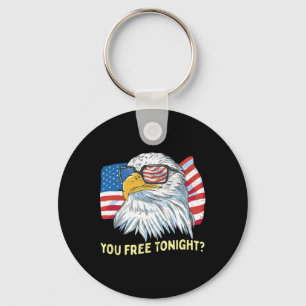 Patriotic Byld Eagle America Independence Day 4th Keychain