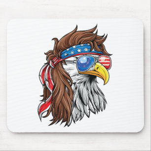 Patriotic Byld Eagle Mullet Usa American Flag 4th Mouse Pad