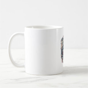 Patriotic Cabin Weekend Vector Graphic Tee_1 Coffee Mug