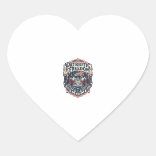 Patriotic Cabin Weekend Vector Graphic Tee_1 Heart Sticker