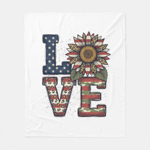Patriotic Cactus Vintage Engraving Shirt Design_1 Fleece Blanket