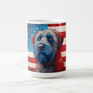 Patriotic Cairn Terrier American Flag Magic Mug