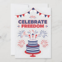 Patriotic Cake Happy July 4th USA Independence