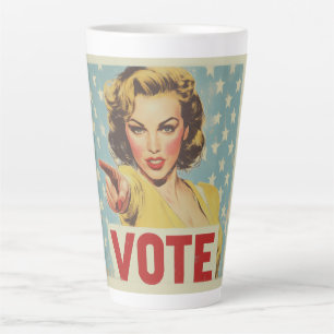 Patriotic Call to Action: Vote! Latte Mug