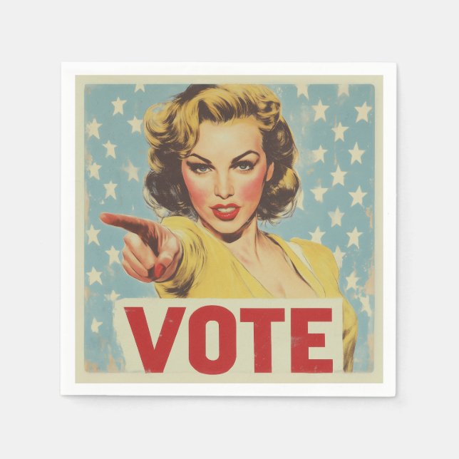 Patriotic Call to Action: Vote! Napkin (Front)