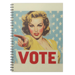 Patriotic Call to Action: Vote! Notebook