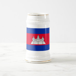 Patriotic Cambodia Flag Beer Stein