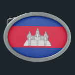 Patriotic Cambodia Flag Belt Buckle<br><div class="desc">Patriotic flag of Cambodia.</div>