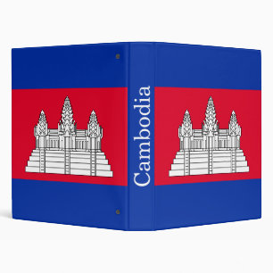 Patriotic Cambodia Flag Binder
