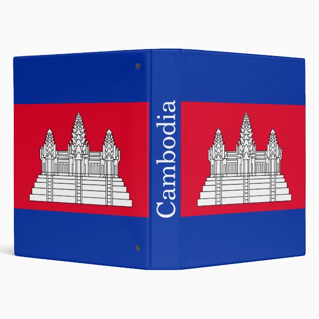 Patriotic Cambodia Flag Binder (Background)