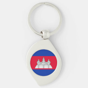 Patriotic Cambodia Flag Keychain