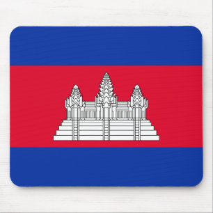 Patriotic Cambodia Flag Mouse Pad