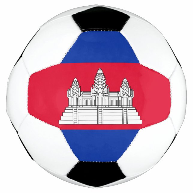 Patriotic Cambodia Flag Soccer Ball (Front)