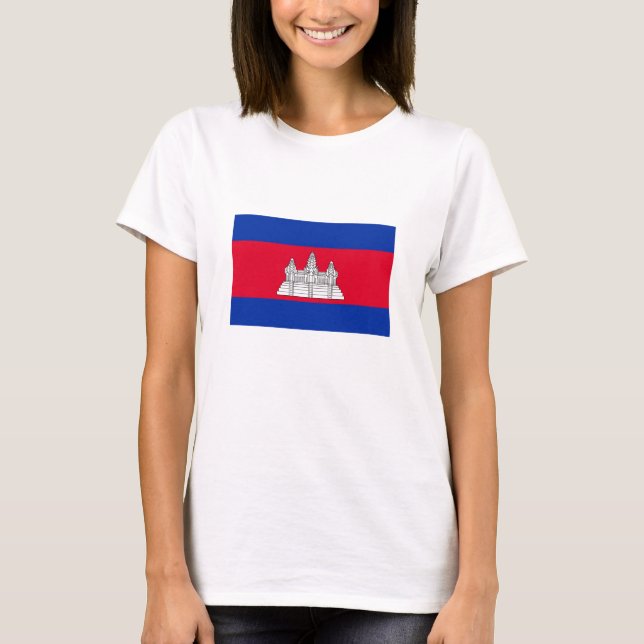 Patriotic Cambodia Flag T-Shirt (Front)