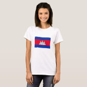 Patriotic Cambodia Flag T-Shirt (Front Full)