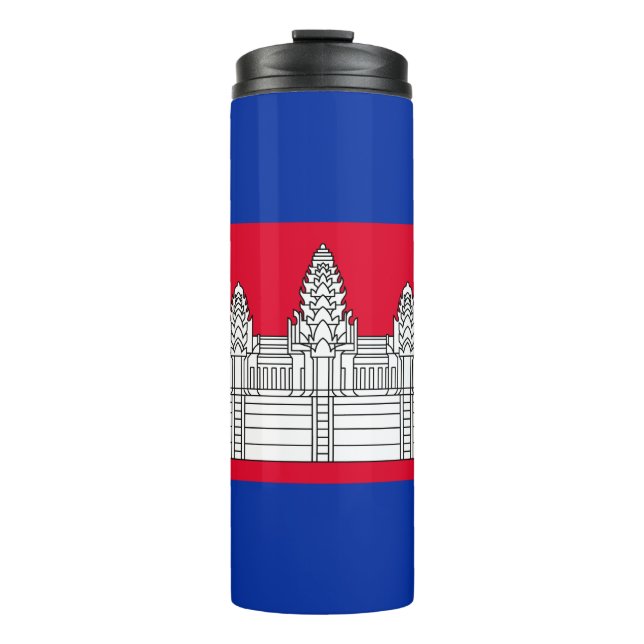 Patriotic Cambodia Flag Thermal Tumbler (Front)