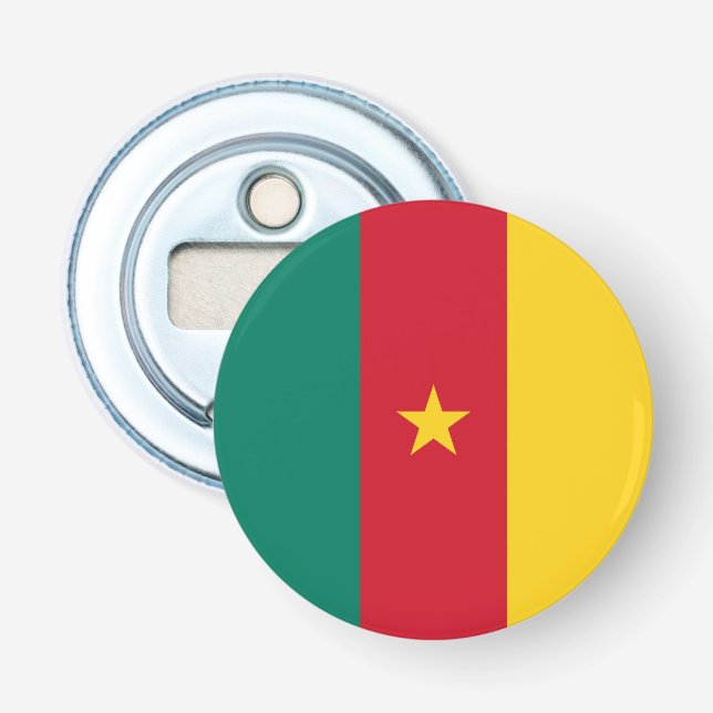 Patriotic Cameroon Flag Bottle Opener (Front)