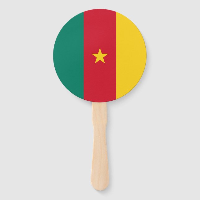 Patriotic Cameroon Flag Hand Fan (Front)