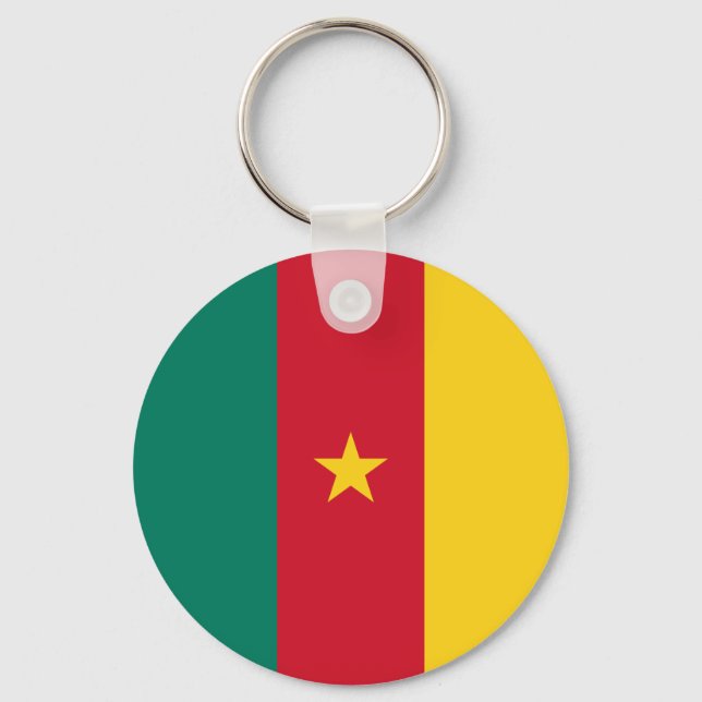 Patriotic Cameroon Flag Keychain (Front)