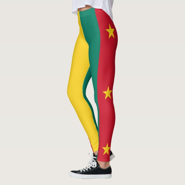 Patriotic Cameroon Flag Leggings (Left)