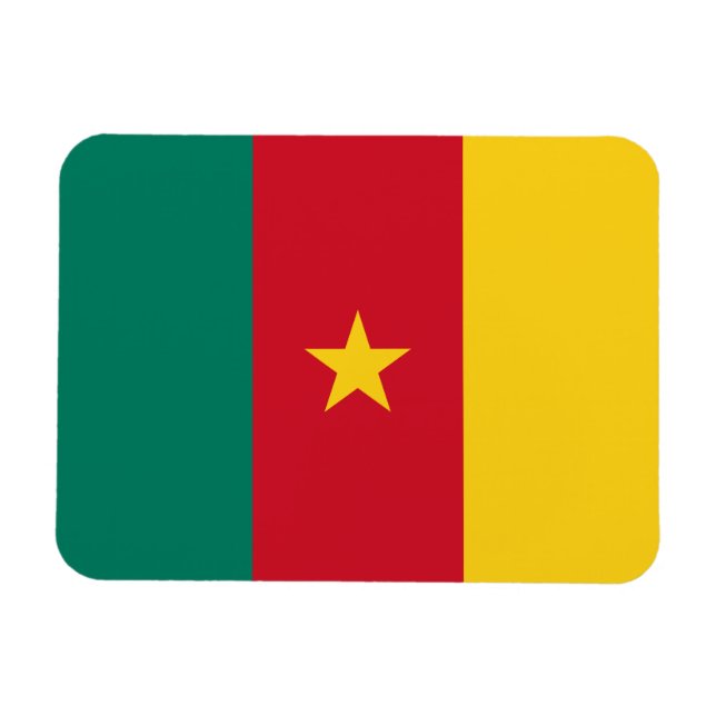 Patriotic Cameroon Flag Magnet (Horizontal)