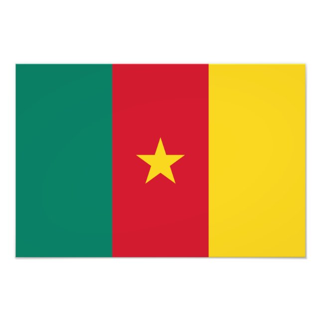 Patriotic Cameroon Flag Photo Print (Front)