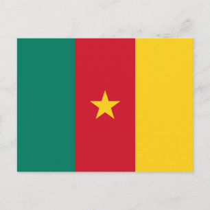 Patriotic Cameroon Flag Postcard
