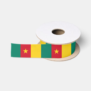 Patriotic Cameroon Flag Satin Ribbon