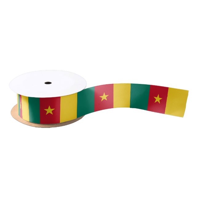 Patriotic Cameroon Flag Satin Ribbon (Spool)