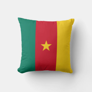 Patriotic Cameroon Flag Throw Pillow