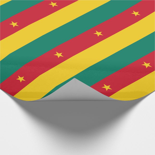 Patriotic Cameroon Flag Wrapping Paper (Corner)