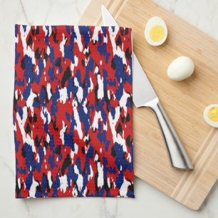 Patriotic camo kitchen towel